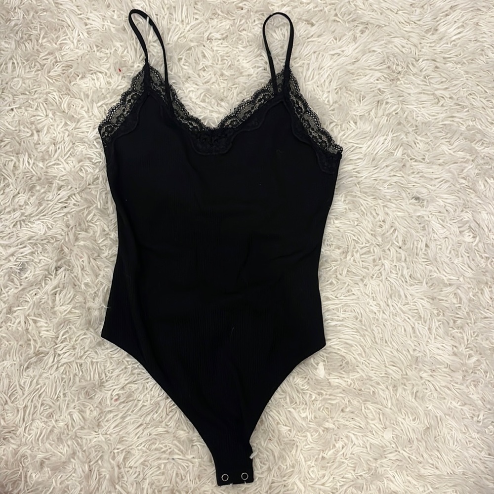 American Eagle Outfitters Black Lace Bodysuit